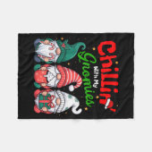 Couverture Polaire Chillin' With My Gnomies Funny Christmas Gnome Fam (Devant (Horizontal))