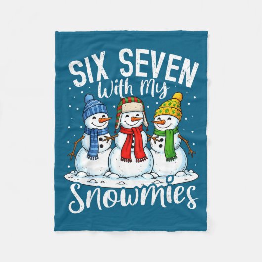 Couverture Polaire Chillin With My Snowmies Funny Snowman 67 Christma (Devant)