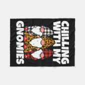 Couverture Polaire Chilling With My Gnomies _ Cute Garden Gnome Chris (Devant (Horizontal))