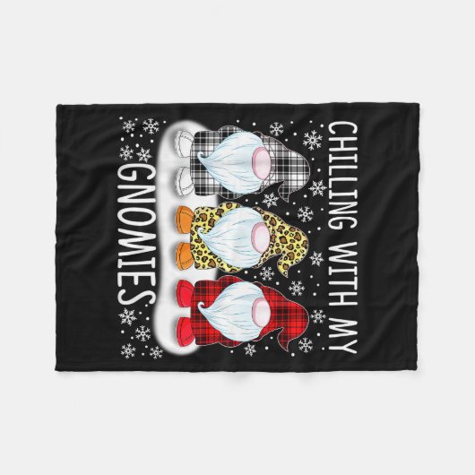 Couverture Polaire Chilling With My Gnomies Funny Group Of Gnomes Chr (Devant (Horizontal))