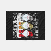 Couverture Polaire Chilling With My Gnomies Funny Group Of Gnomes Chr (Devant (Horizontal))