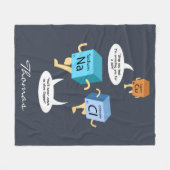 Couverture Polaire Chimie Éléments de tableau périodique amusant (Devant (Horizontal))