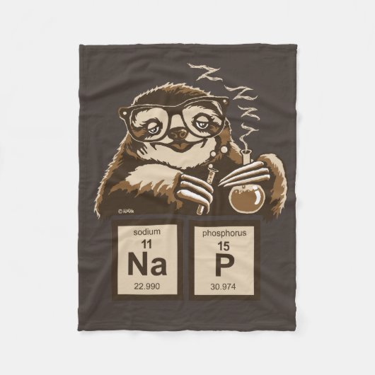 Couverture Polaire Chimie paresseux découvert nap (Devant)