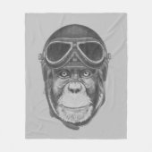Couverture Polaire Chimpanzé vintage de casque (Devant)