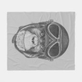Couverture Polaire Chimpanzé vintage de casque (Devant (Horizontal))