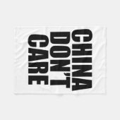 Couverture Polaire China Dont Care  (Devant (Horizontal))