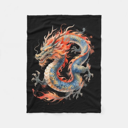 Couverture Polaire Chinese Dragon Asian Mythology Zodiac  (Devant)