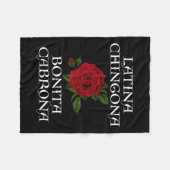 Couverture Polaire Chingona Bonita Cabrona Hispanique Chicana Feminis (Devant (Horizontal))