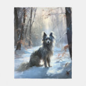 Couverture Polaire Chinois Crested Laisser Il Neige Noël (Devant)