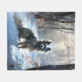 Couverture Polaire Chinois Crested Laisser Il Neige Noël (Devant (Horizontal))