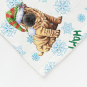Couverture Polaire Chinois heureux Shar-Pei de Howlidays (Coin)