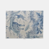 Couverture Polaire Chinoiserie bleue et blanche Oriental (Devant (Horizontal))