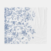 Couverture Polaire Chinoiserie classique bleue et blanche (Devant (Horizontal))