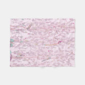 Couverture Polaire Chinoiserie rose (Devant (Horizontal))