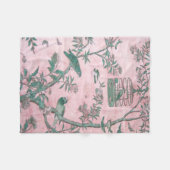 Couverture Polaire Chinoiserie rose (Devant (Horizontal))