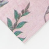 Couverture Polaire Chinoiserie rose (Coin)