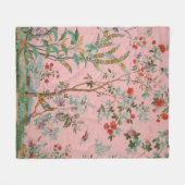 Couverture Polaire Chinoiserie rose (Devant (Horizontal))
