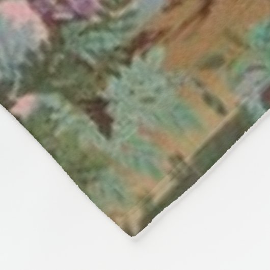 Couverture Polaire Chinoiserie rose (Coin)