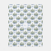 Couverture Polaire Chinoiserie Topiary Tree Monogram (Devant)