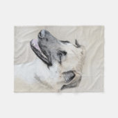 Couverture Polaire Chinook (oreilles d'hélicoptère) Peinture - Chien (Devant (Horizontal))