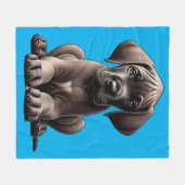 Couverture Polaire Chiot adorable de Grand Danois (Devant (Horizontal))