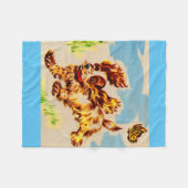 Couverture Polaire chiot adorable sur la course (Devant (Horizontal))
