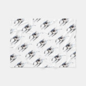 Couverture Polaire Chiot américain de bouledogue (Devant (Horizontal))