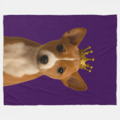 Couverture Polaire Chiot Basenji en Couronne Or (Devant (Horizontal))