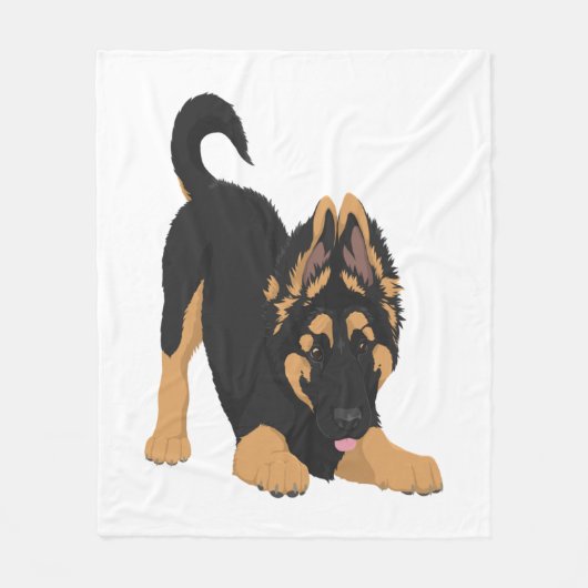 Couverture Polaire Chiot berger allemand (Devant)