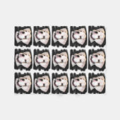 Couverture Polaire Chiot blanc de boxeur (Devant (Horizontal))