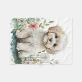 Couverture Polaire Chiot Caniche Adorable (Devant (Horizontal))