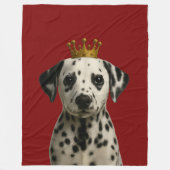 Couverture Polaire Chiot dalmate en Couronne or mignonne (Devant)