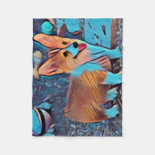 Couverture Polaire Chiot de corgi de Gallois (Devant)