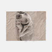 Couverture Polaire Chiot de Weimaraner (Devant (Horizontal))