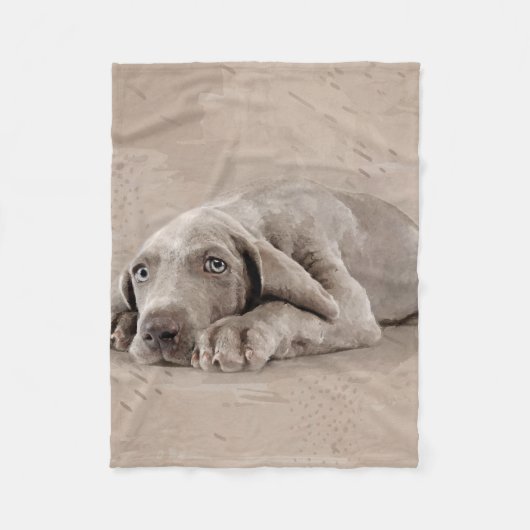 Couverture Polaire Chiot de Weimaraner (Devant)