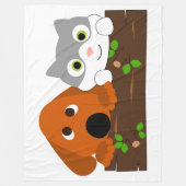Couverture Polaire Chiot et chaton (Devant)