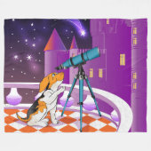 Couverture Polaire Chiot et télescope beige rouge (Devant (Horizontal))