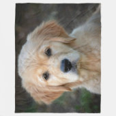 Couverture Polaire Chiot Golden Retriever (Devant)