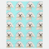 Couverture Polaire Chiot maltais (Devant)