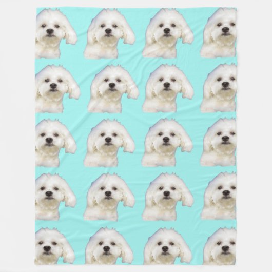 Couverture Polaire Chiot maltais (Devant)