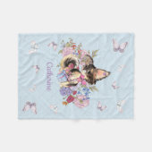 Couverture Polaire Chiot mignon nommé fait sur commande de chiwawa (Devant (Horizontal))
