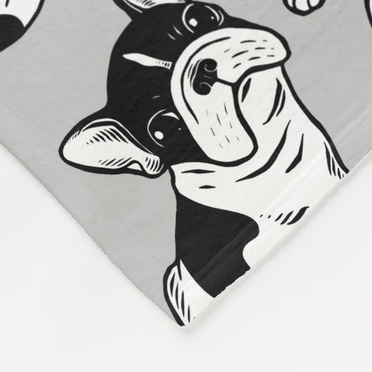 Couverture Polaire Chiot pie Brindle de Frenchie (Coin)