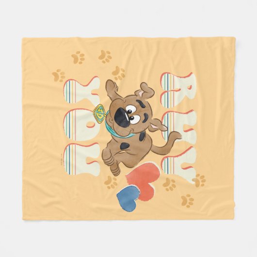Couverture Polaire Chiot Scooby-Doo "Ruv You" (Devant (Horizontal))