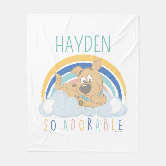Couverture Polaire Chiot Scooby-Doo "tellement adorable" (Devant)