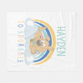 Couverture Polaire Chiot Scooby-Doo "tellement adorable" (Devant (Horizontal))