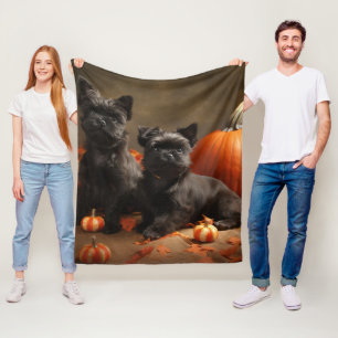 Couverture Polaire Chiots Bouledogue Français Délice d'Automne Citrou