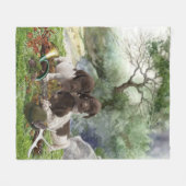 Couverture Polaire Chiots mignons à poignets allemands (Devant (Horizontal))