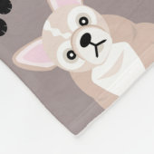 Couverture Polaire Chiots mignons de bouledogue français (Coin)