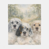 Couverture Polaire Chiots Setter Anglais (Devant)