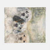 Couverture Polaire Chiots Setter Anglais (Devant (Horizontal))